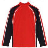 Spyder Boys Downhill Zip Turtle Neck 2023 - Red boys' turtle neck with zip and Spyder logo on chest, featuring a red and black color scheme.