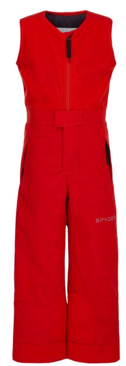 Spyder Boys Expedition Pant 2022 - Red snow pants with black hardware on the side pockets and belt loops.
