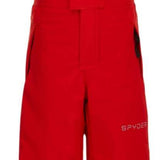 Spyder Boys Expedition Pant 2022 - Red snow pants with black hardware on the side pockets and belt loops.
