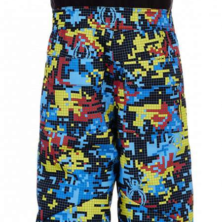 Spyder Boys Mini Expedition Pant 2023 - Black ski pants with a subtle white snowflake pattern on the left leg.