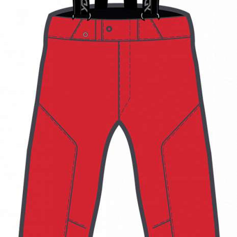 Spyder Boys Power Insulated Pant 2023 - Black insulated ski pants with white Spyder logo on left leg.