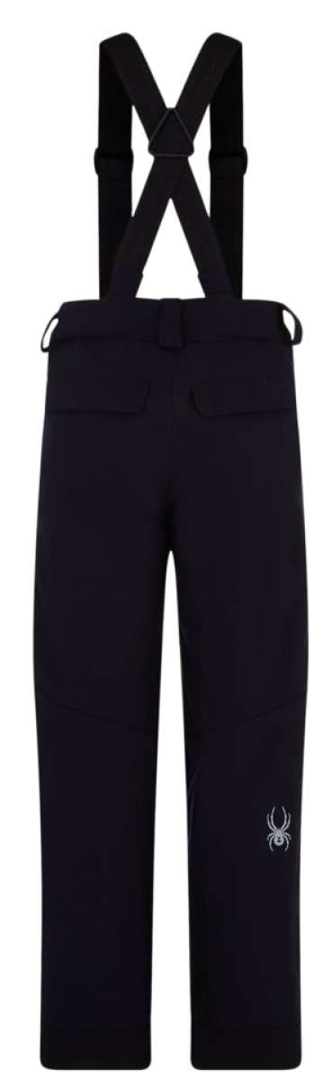 Spyder Boys Propulsion Insulated Pants 2022 - Black pants with a white logo on the left leg.