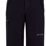 Spyder Boys Propulsion Insulated Pants 2022 - Black pants with white Spyder logo on left thigh and adjustable Velcro straps at waistband.