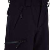 Spyder Boys Propulsion Insulated Pants 2022 - Black pants with a diagonal zippered pocket on the right thigh and adjustable straps at the waist.