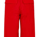 Spyder Boys Propulsion Insulated Pants 2022 - Red snow pants with adjustable straps and a white logo on the left leg.