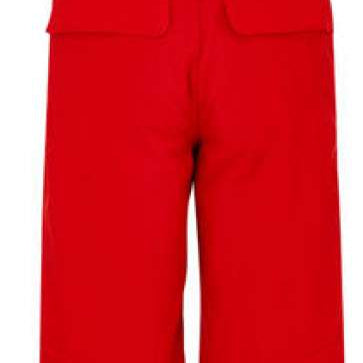 Spyder Boys Propulsion Insulated Pants 2022 - Red snow pants with adjustable straps and a white logo on the left leg.