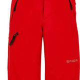Spyder Boys Propulsion Insulated Pants 2022 - Red snow pants with black hardware and white accents on the side pockets.