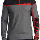 Spyder Capitol 1/4 Zip Turtle Neck 2024 - Black jacket with red zipper and Spyder logo on chest.