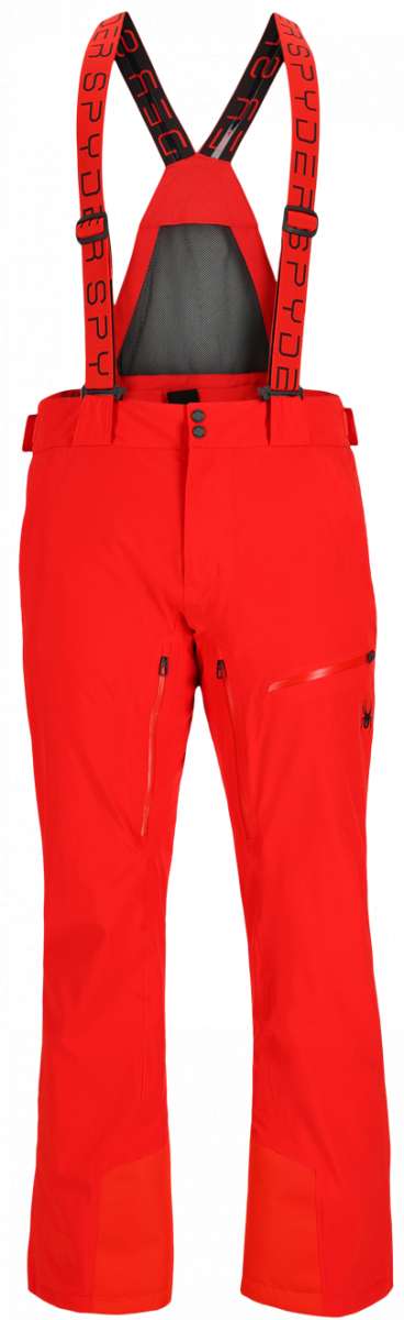 Spyder Dare GORE-TEX Tailored Pant 2023 - Black ski pants with a subtle pattern of thin white lines on the left leg.