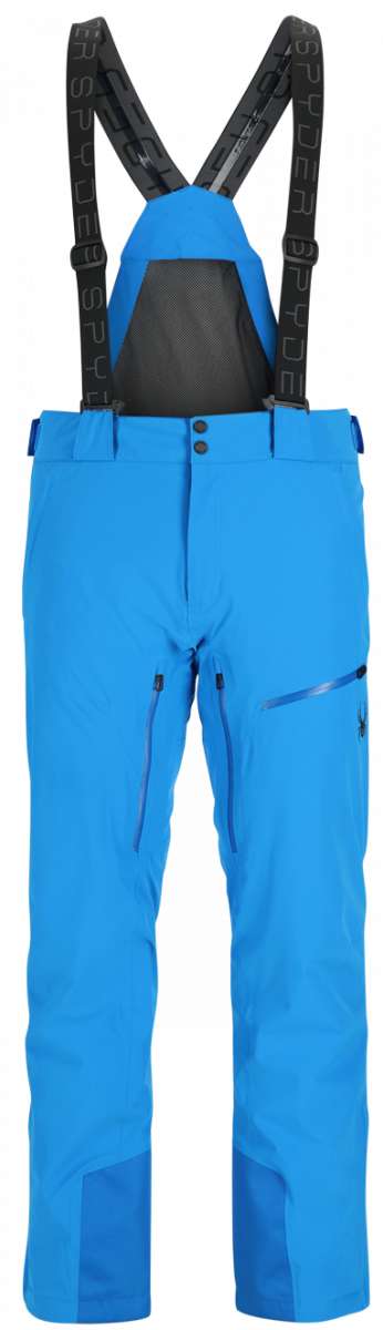 Spyder Dare GORE-TEX Tailored Pant 2023 - Black pants with a subtle pattern of thin white lines on the upper thigh area.