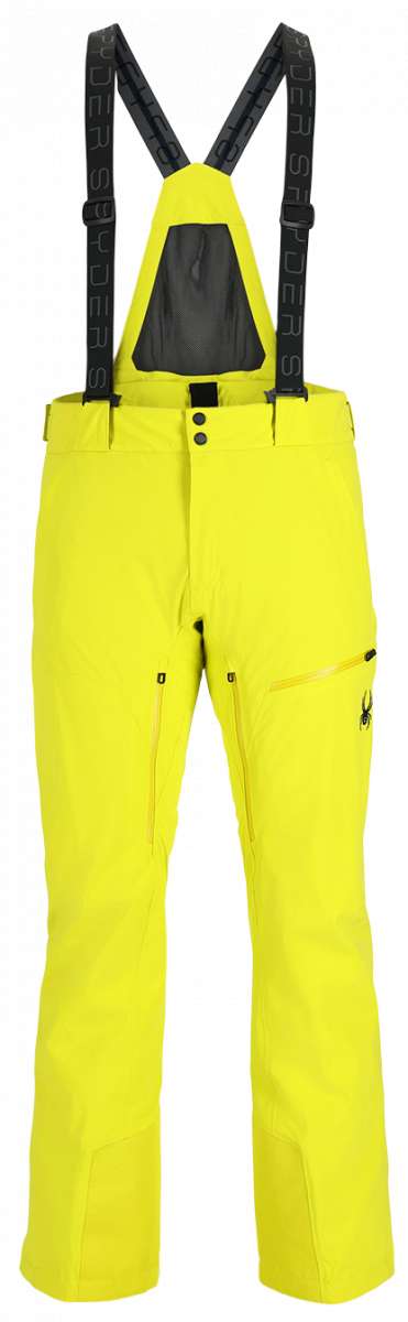 Spyder Dare GORE-TEX Tailored Pant 2023 - Black pants with a subtle pattern of thin white lines on the upper thigh area.