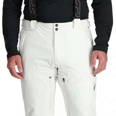 Spyder Dare Insulated Pant 2024 - Black ski pants with a subtle white logo on the left thigh and black zippers at the ankles.