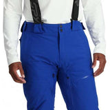 Spyder Dare Insulated Pant 2024 - Black ski pants with a subtle pattern of thin white lines on the side seams.