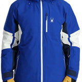 Spyder Epiphany Insulated Jacket - A royal blue jacket with a white zipper and black drawstring on hood.