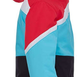 Spyder Girls Zoey Insulated Jacket 2022 - A red, white and light blue jacket with a hood.