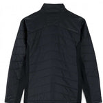 Spyder Glissade Hybrid Jacket 2023 - A black jacket with a high collar and diagonal quilted pattern on the back.