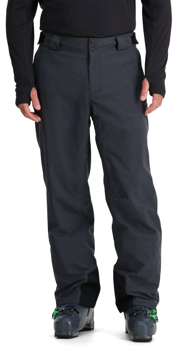 Spyder Hone GORE-TEX Shell Pant 2024 - Black pants with a subtle white stripe on the side of the leg.