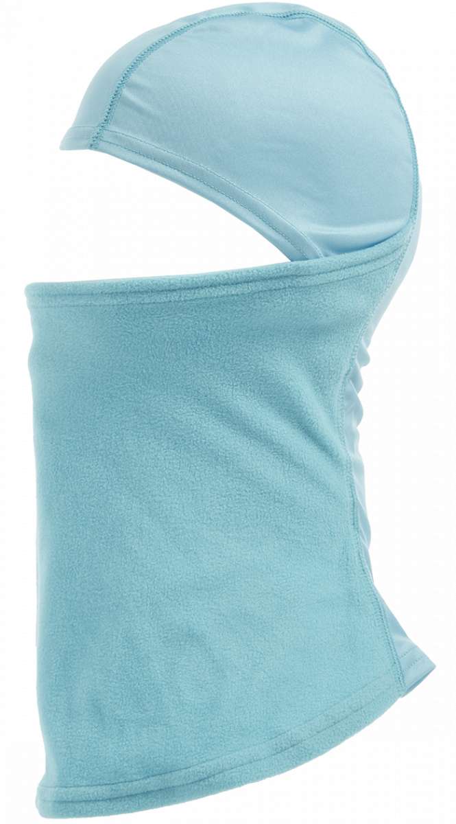 Spyder Kids Guide Balaclava 2023 - A light blue balaclava with a fleece interior and a soft, smooth texture on its exterior.