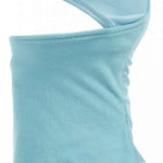 Spyder Kids Guide Balaclava 2023 - A light blue balaclava with a fleece interior and a soft, smooth texture on its exterior.