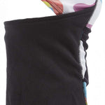 Spyder Kids Guide Balaclava 2023 - Black balaclava with a colorful abstract pattern on the inside of the hood.
