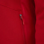 Spyder Ladies Bandita Full-Zip Fleece Jacket 2023 - A red fleece jacket with a full zip and two zippered pockets on the front.
