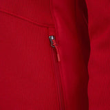 Spyder Ladies Bandita Full-Zip Fleece Jacket 2023 - A red fleece jacket with a full zip and two zippered pockets on the front.