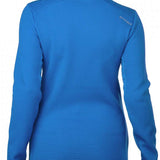 Spyder Ladies Bandita Full-Zip Fleece Jacket 2023 - A royal blue fleece jacket with a high collar and zippered front, featuring a textured pattern on the fabric.