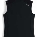 Spyder Ladies Bandita Full-Zip Fleece Vest 2023 - Black fleece vest with zip closure and ribbed collar.