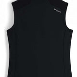 Spyder Ladies Bandita Full-Zip Fleece Vest 2023 - Black fleece vest with zip closure and ribbed collar.