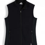 Spyder Ladies Bandita Full-Zip Fleece Vest 2023 - Black fleece vest with zippered front and two side pockets.