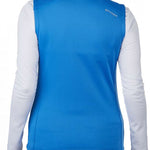 Spyder Ladies Bandita Full-Zip Fleece Vest 2023 - A blue fleece vest with a zippered front and white lettering on the left chest.