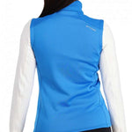 Spyder Ladies Bandita Full-Zip Fleece Vest 2023 - A light blue fleece vest with a zippered front and two side pockets.