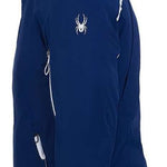 Spyder Ladies Brava GORE-TEX Insulated Jacket 2022 - A navy blue jacket with a white spider logo on the left chest and silver zippers.