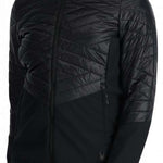Spyder Ladies Glissade Insulated Jacket - Black quilted pattern on sleeves and upper back, solid black body.