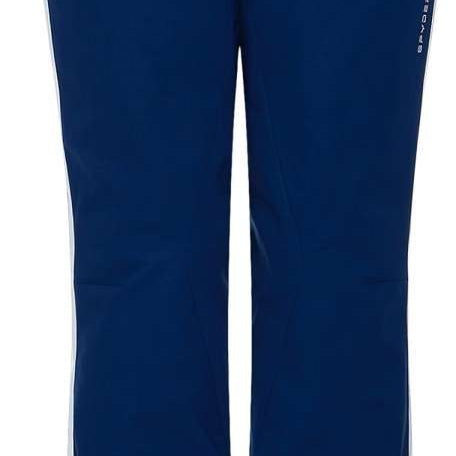 Spyder Ladies Hint GORE-TEX Infinium Pants 2022 - Dark blue pants with white logo on left leg and silver hardware.