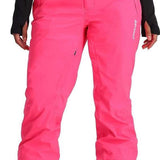 Spyder Ladies HONE GORE-TEX Shell Pant - Solid black pant with silver zipper and logo on left leg.