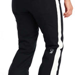 Spyder Ladies Hope Insulated Pant 2023 - Black ski pants with white stripe down side, zippered pockets and adjustable waistband.