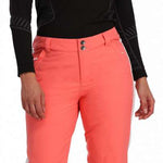 Spyder Ladies Hope Insulated Pant 2023 - Black ski pants with a subtle white stripe down the side of each leg.