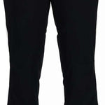 Spyder Ladies Hope Insulated Pant 2023 - Black pants with white logo on left leg and silver snap buttons at waist.