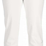 Spyder Ladies Orb Soft Shell Pant 2023 - White pants with a subtle pattern of thin, darker lines on the upper thigh area.