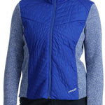 Spyder Ladies Pursuit Insulator Jacket 2024 - A royal blue jacket with a quilted pattern and zippered pockets on both sides.