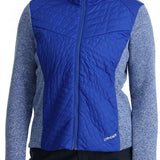 Spyder Ladies Pursuit Insulator Jacket 2024 - A royal blue jacket with a quilted pattern and zippered pockets on both sides.