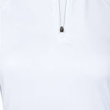 Spyder Ladies Savona 1/4 Zip Turtle Neck 2023 - White turtle neck sweater with a quarter zip and collar.