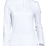 Spyder Ladies Savona 1/4 Zip Turtle Neck 2023 - White turtle neck with a quarter zip and long sleeves.