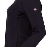 Spyder Ladies Savona 1/4 Zip Turtle Neck - A black turtle neck sweater with a zipper at the top and a small logo on the left sleeve.
