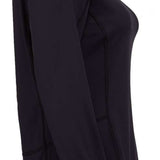 Spyder Ladies Savona 1/4 Zip Turtle Neck - A black zippered turtle neck sweater with a high collar and long sleeves.