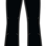 Spyder Ladies Section Insulated Pant 2023 - Black insulated ski pants with a white logo on the left thigh and two zippered pockets at the waist.