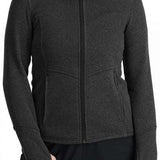 Spyder Ladies Soar Full Zip Fleece Jacket - A dark grey fleece jacket with a zippered front and two side pockets.