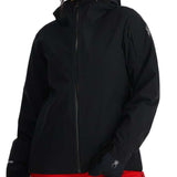 Spyder Ladies Volt GORE-TEX Jacket 2024 - A black jacket with a white logo on the left sleeve and a zipper down the front.