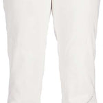 Spyder Ladies Winner GORE-TEX Insulated Pants 2023 - White pants with a black waistband and silver hardware on the side pockets.